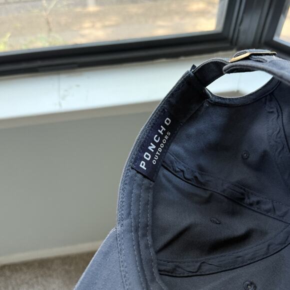 Poncho Made For The Outdoors Navy Blue Baseball Cap Hat Strapback - Picture 4 of 7